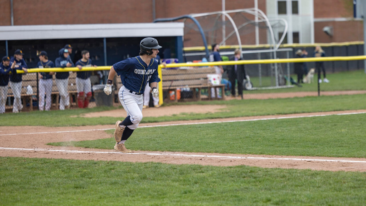 Student running on the field