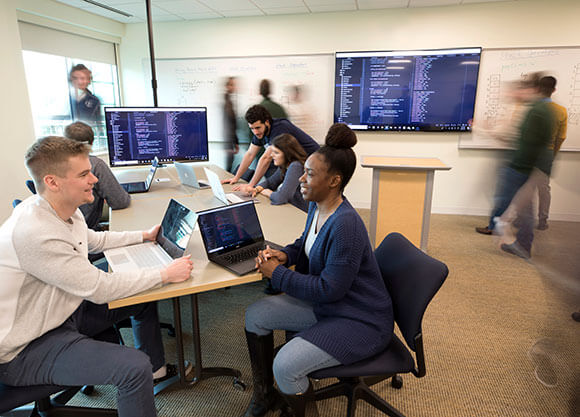 Students working in the School of Engineering