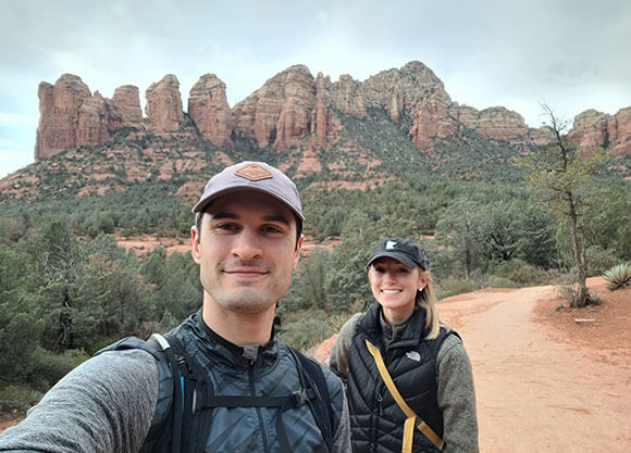 Shot of Jordan Weiss and Andrew Wolak in Arizona