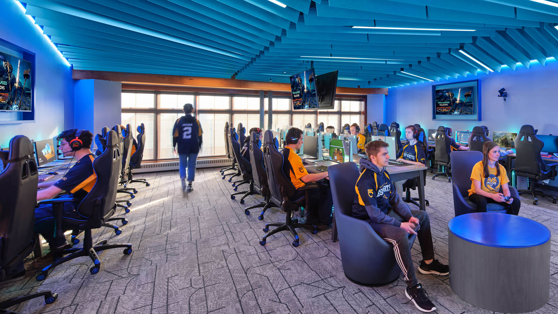 The Quinnipiac University eSports lab.