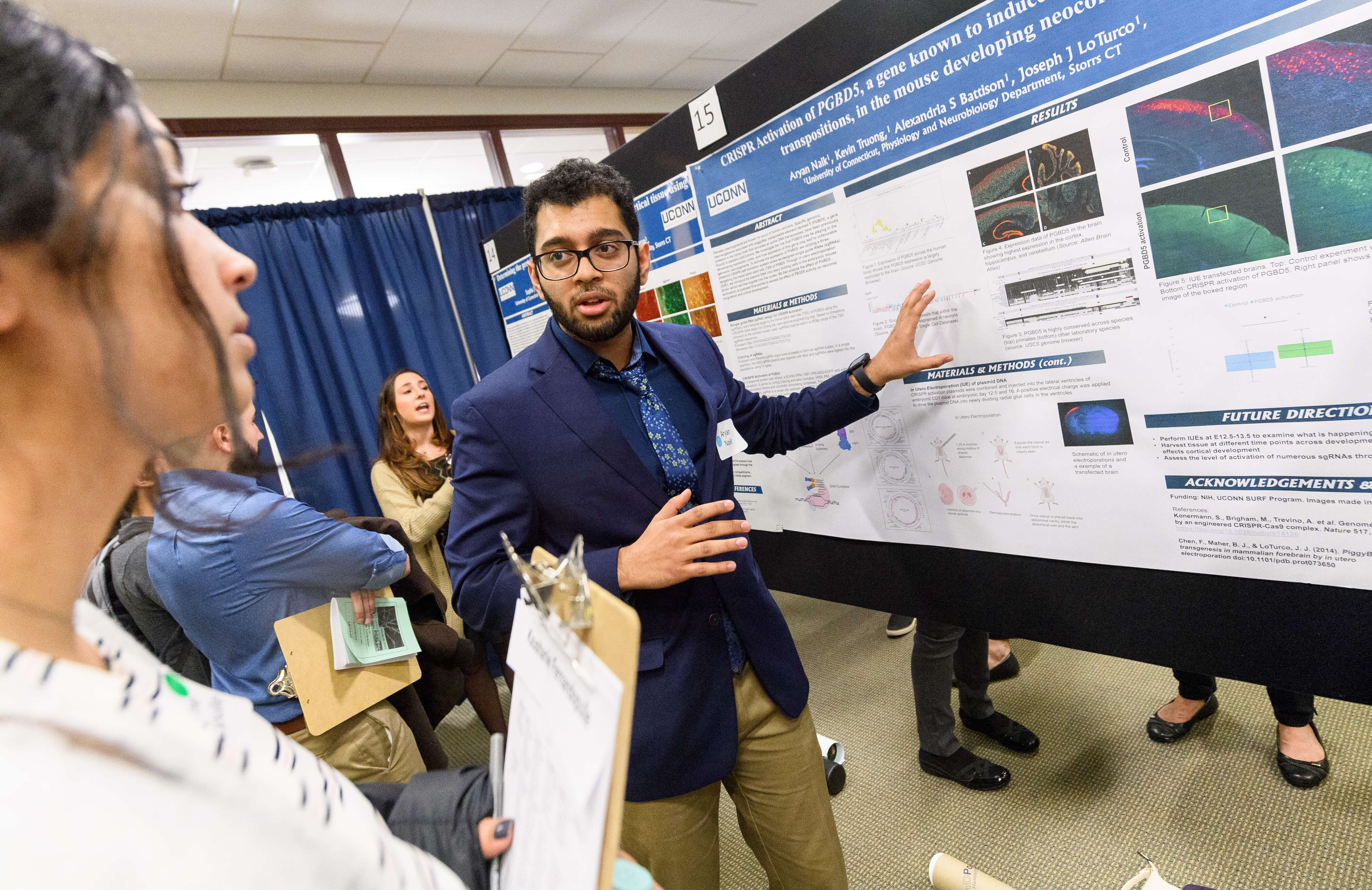 Students give presentations during various workshops at the Quinnipiac University School of Medicine Neuron Conference.