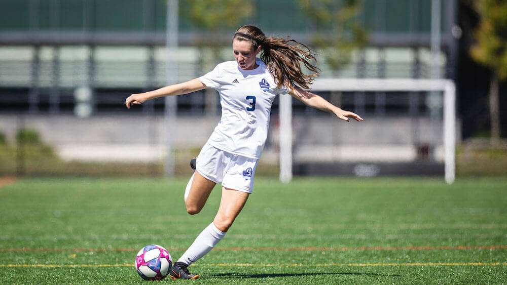 The Quinnipiac University club women’s soccer team takes on Connecticut College.