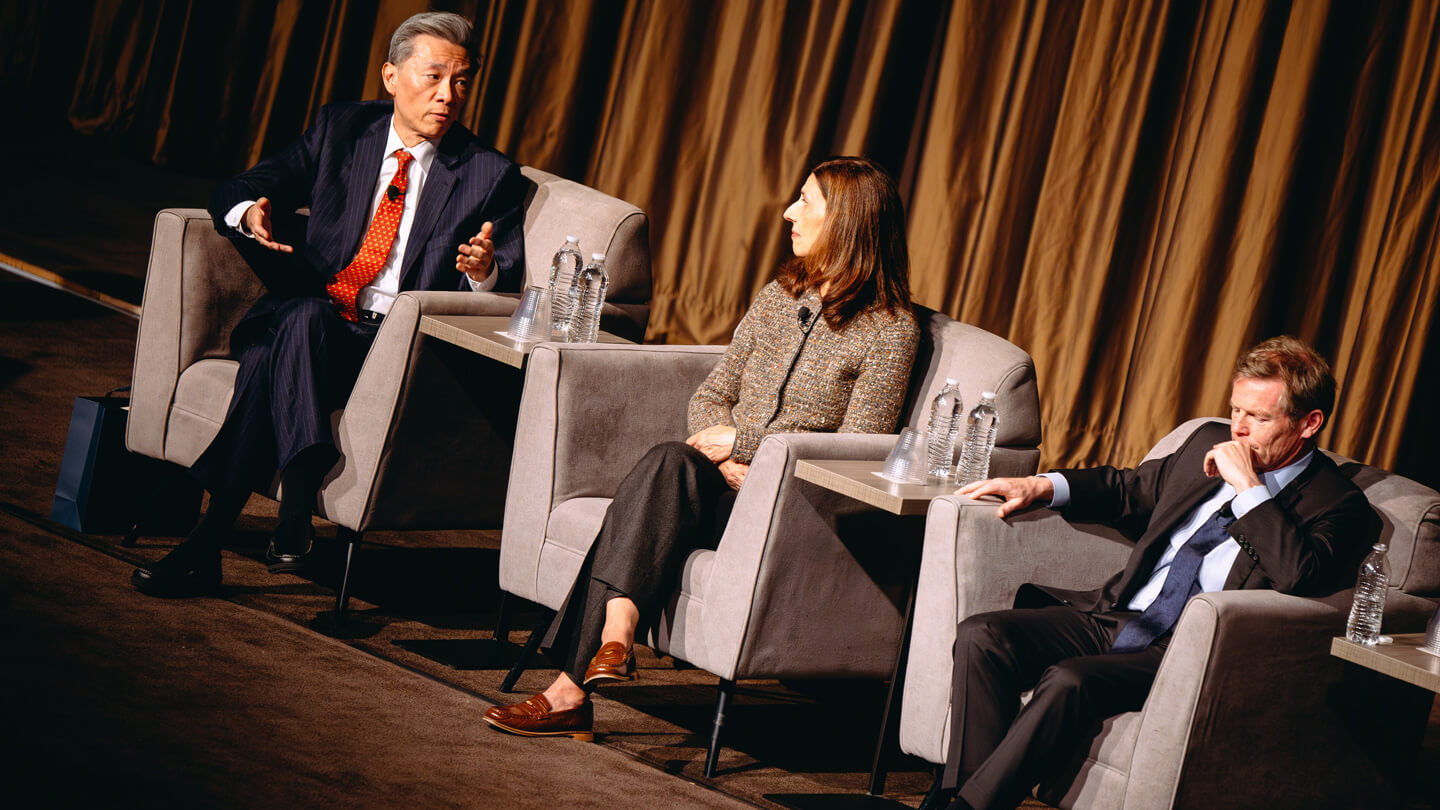 Jimmy C. Chang and panelists participate in a panel discussion during GAME Forum.