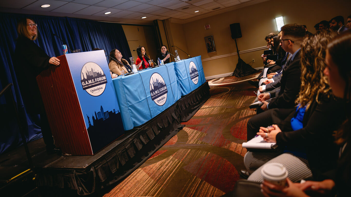 Jill A. Koehler speaks on a panel regarding starting your career after college at GAME Forum XIII.